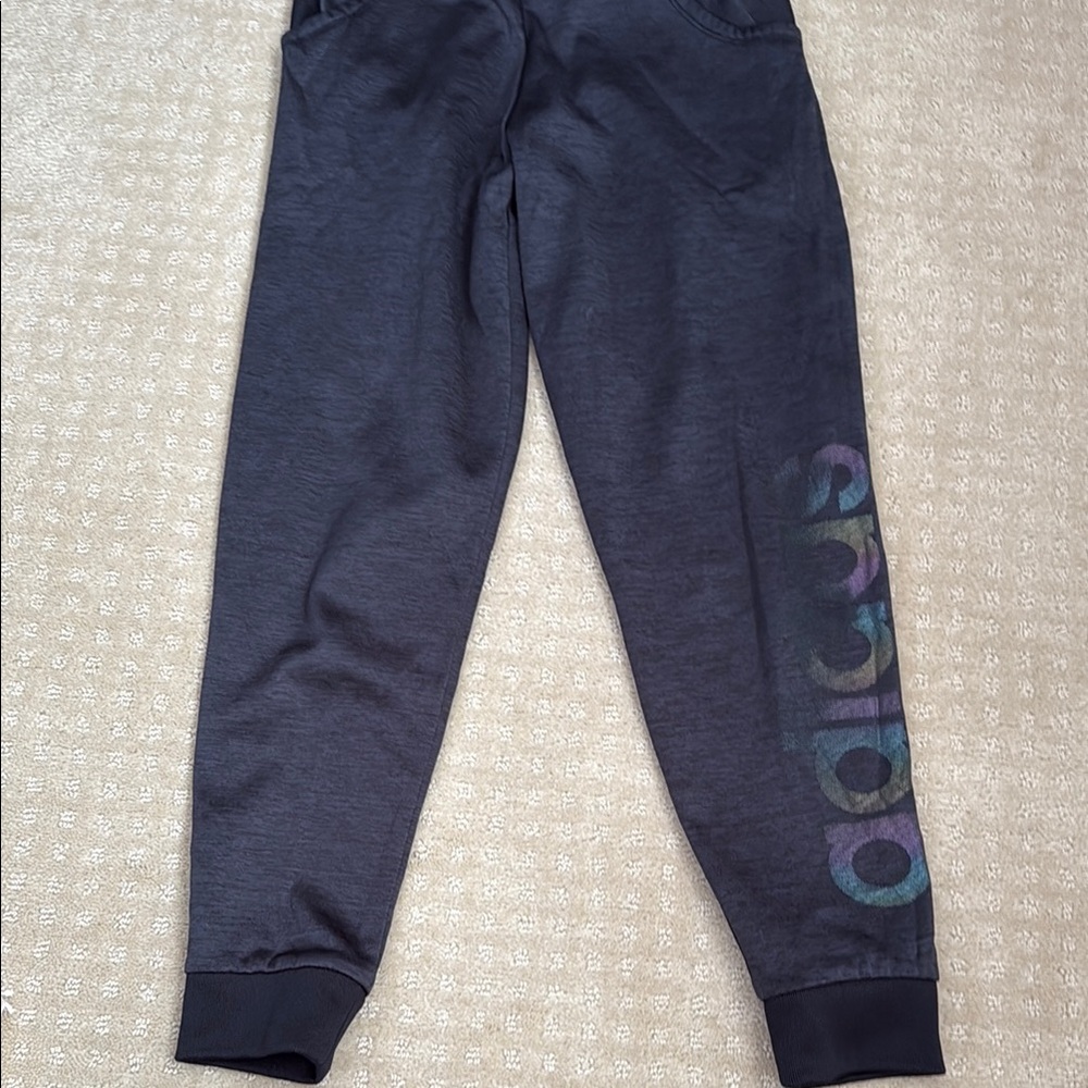 Adidas Black Jogger Sweatpants with Elastic Cuffs
